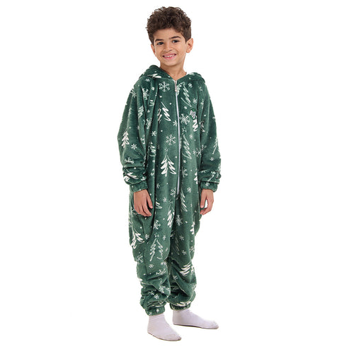 Snuggs Kids Blanket Onesie Green Christmas Tree